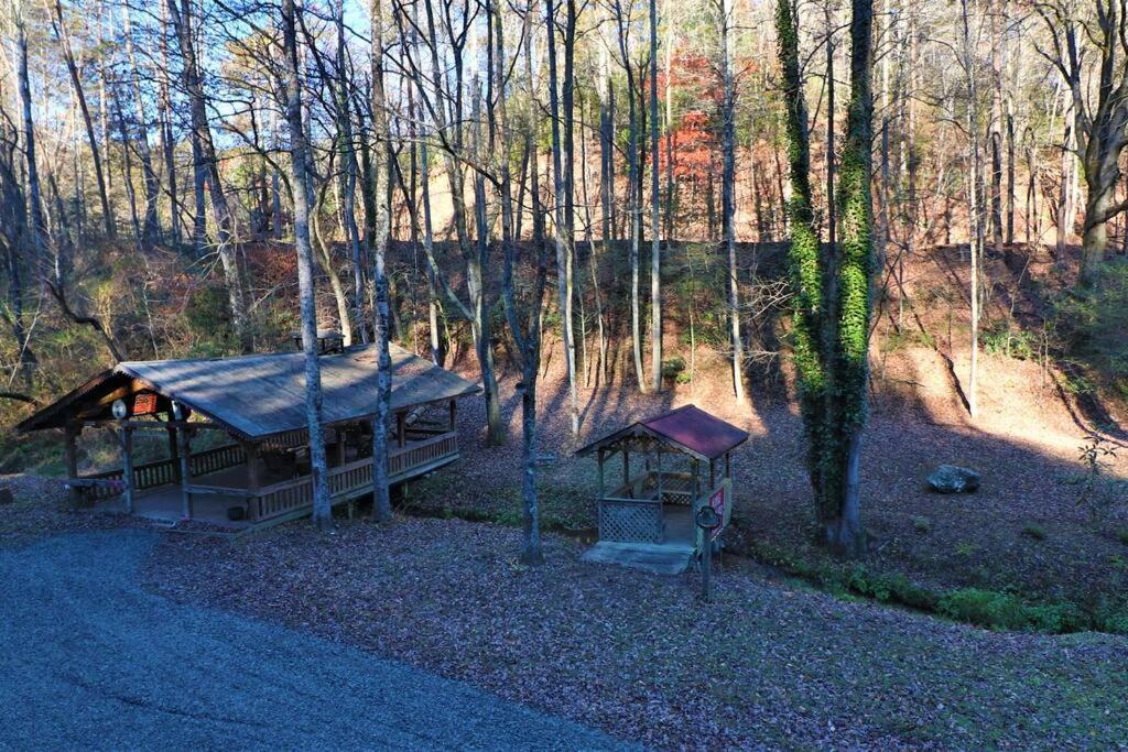 Amazing Cabin Fireplace And Stream #11 هيلين المظهر الخارجي الصورة